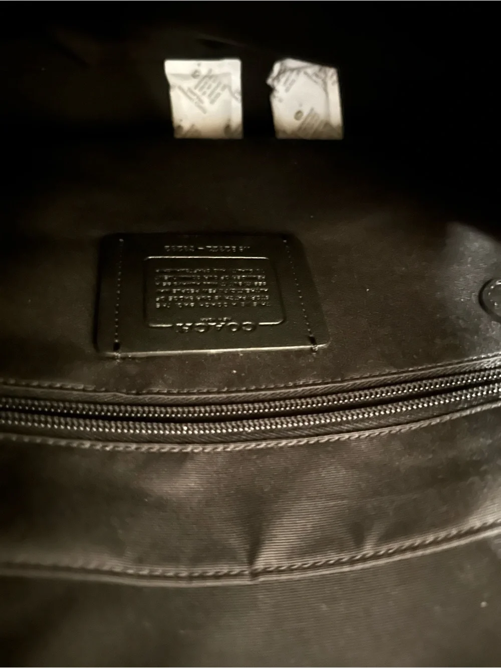 Coach Signature Canvas Tote with Leather Trim - Black/Charcoal